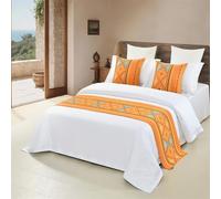 HUSHDML Chemin de lit Couvre-lit, écharpes de lit pour Chambre à Coucher, jetés de lit, écharpes de lit décoratives et résistantes pour la Maison et l'hôtel(B,47x210cm (for 1.5m Bed))