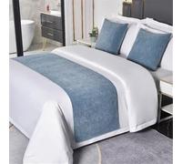 HUSHDML Chemin de lit Couvre-lit uni, écharpe de lit Douce, ne déteint Pas, Protection Moderne pour la Chambre à Coucher, Chambre d'hôtel, Salle de Mariage.(A,Cushion Cover*1 (50 * 50cm))