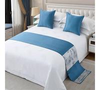 HUSHDML Chemin de lit Couvre-lit uni, écharpe de lit Douce, ne déteint Pas, Protection Moderne pour la Chambre à Coucher, Chambre d'hôtel, Salle de Mariage.(E,50x160cm (for 1.0m Bed))