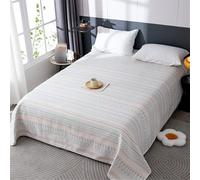 HUSHDML Couette Coton d'été Double Simple, Couette Jacquard, légère d'été matelassée Douce et Respirante, Edredon Toutes Les Saisons pour Lit, Lavable en Machine(R9,80x220cm)