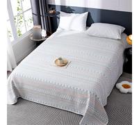 HUSHDML Couette Coton d'été Double Simple, Couette Jacquard, légère d'été matelassée Douce et Respirante, Edredon Toutes Les Saisons pour Lit, Lavable en Machine(C3,80x160cm)