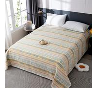 HUSHDML Couette Coton d'été Double Simple, Couette Jacquard, légère d'été matelassée Douce et Respirante, Edredon Toutes Les Saisons pour Lit, Lavable en Machine(H8,80x130cm)