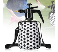 Hushee 1 brumisateur d'eau personnel de 1,5 litre pour le sport avec gaine en néoprène et sangle de transport intégrée, pulvérisateur manuel pour la pelouse, la salle de sport, le jardin (football)