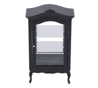 HUSHUI 1:12 Scale Doll House Display Cabinet Miniature Meubles Affichage Affichage Black Display Cabinet pour Doll House Accessoire