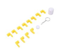 HUSHUI 10 Ensembles de Bouton de Construction de Maïs, Adorable Puzzle de Forme de Maïs pour les Enfants Adultes Atteints de Porte-clés, Blocs en Plastique D'assemblage de Bricolage