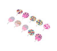 HUSHUI 10 Pièces de Décoration en Argile, Couleur Vive sans Décoloration, Légère et Durable, avec un Matériau en Argile de qualité Supérieure, pour Bijoux, Porte-clés, épingles à