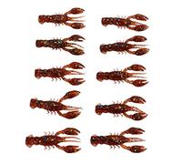 HUSHUI 10 Pièces Leurre de Pêche Souple, Appât de Crevette Artificiel de Haute Simulation avec Action de Natation Réaliste, pour la Pêche à la Carpe de Perche de Poisson (Paquet de dix)