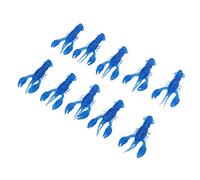 HUSHUI 10 Pièces Leurre de Pêche Souple, Appât de Crevette Artificiel de Haute Simulation avec Action de Natation Réaliste, pour la Pêche à la Carpe de Perche de Poisson (Paquet de dix)