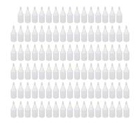 HUSHUI 100pcs 50 Ml Bouteilles de Compression Vides avec échelle un Récipient de Distribution de Liquide en Plastique Semi-transparent, pour la Peinture à L'encre D'huile de Teinture