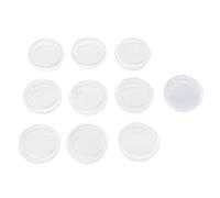 HUSHUI 10pcs Pétri Pétri avec Couvercles, Plat de Culture Plastique, Plat de Culture de Laboratoire Empilable Transparent pour Les Projets de Sciences Scolaires de Laboratoire