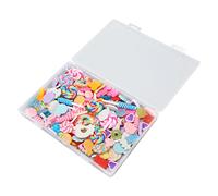 HUSHUI 120 Pièces Breloques, Accessoire de Bricolage en Plastique de Dessin animé de Conception de Bonbons pour L'artisanat, avec de Jolies Couleurs et Formes, pour Vêtements