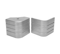 HUSHUI 2 Pack de Pont Capuchon de Paquet Hauteur en Aluminium Lourd 3-1/8 Pouces à 3-3/16 Pouces Supérieur 3-1/8 Pouces à 3-3/16 Pouces pour Le Coin Arrondi à 90 Degrés