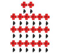 HUSHUI 20 Pièces G1/8 Filetage Mâle Abreuvoir de Mamelon de Poulet équipement Automatique Durable D'abreuvoir de Volaille pour Poulets Canards Poules PP Acier Inoxydable Rouge