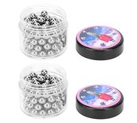 HUSHUI 200 Pièces de Perles de Shaker de Vernis à Ongles, en Acier Inoxydable 304 Résistant aux Alcalis, Antirouille, avec Surface Polie Lisse pour les équipements Chimiques