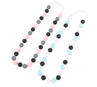 HUSHUI 2pcs Collier Sensoriel en Silicone Ensemble Strap Réglable Collier Soft Anti Solt Senter pour les Enfants (Type C)