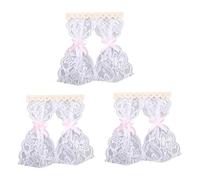 HUSHUI 3 Pcs Rideaux en Dentelle Miniature, Rideau de Maison de Poupée Personnalisable pour 1/12 Poupées, Photographie, Décoration Intérieure