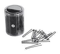 HUSHUI 300 Pièces Pinces à Cheveux Durables pour Coiffer les Pointes de Boule Pinces en Forme de U Accessoires de Salon pour Chignons, Chignons, Noir 6 Types pour les Professionnels ou un Usage (S)