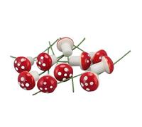 HUSHUI 40pcs Décoration Miniature des Champignons Plastique Pot Micro Paysage Décoration