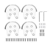 HUSHUI 4pcs Kit de Plaque de Renforcement Métallique pour Phantom 2 3 Drones, Base de Support de Moteur Protecteur en Alliage en Aluminium avec Amortissement des Vibrations (Argent)