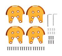 HUSHUI 4pcs Kit de Plaque de Renforcement Métallique pour Phantom 2 3 Drones, Base de Support de Moteur Protecteur en Alliage en Aluminium avec Amortissement des Vibrations (Or)