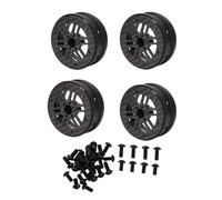 HUSHUI 4PCS RC Wheel Hubs pour 1/10 Échelle d'escalade Car Fibre de Carbone Léger 2,2 Pouces Hub de Remplacement 6 Ventilateur en Forme de Ventilateur en Forme de Creux