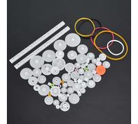 HUSHUI 75 Pièces Ensemble D'engrenages en Plastique Complet Accessoires de Moteur de Boîte de Vitesses de Robot à Monter Soi-même pour Les Amateurs de Modélisme et de Jouets en ABS Durable
