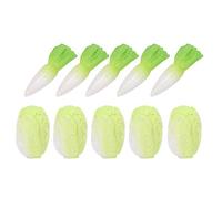 HUSHUI Accessoire de Légumes Miniatures Simulés pour Maison de Poupée 1:12, Modèle Exquis de Chou Chinois et de Radis, Parfait pour la Décoration de Maison de Poupée, fabriqué en Silicone, Lot de