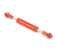 HUSHUI Accessoire de Levier de Direction traité CNC, Tige de Traction de Servos Réglables pour Voitures SCX10 D90 1/10 RC, Longue Durée de Service, Couleur Rouge (80-85mm)