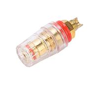 HUSHUI Adaptateur Compact à Forte conductivité pour équipement électronique, Prise Banane, Petite Taille, Laiton ABS, 1 unité (Rouge)