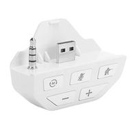HUSHUI Adaptateur de Casque de Manette de Jeu, Convertisseur avec Plusieurs Modes pour Manette One - Adaptateur Pratique 3,5 Mm - Installation Facile (Blanche)