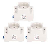 HUSHUI Adaptateur de Rail de Prise de Courant, 3 Pièces, Prise électrique Robuste et Résistante à la Chaleur pour Usage Industriel, ABS Ignifuge