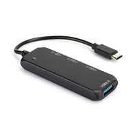 HUSHUI Adaptateur D'extension USB Hub Multi 4 Ports Compact pour Ordinateurs Portables et PC, Ultra-Speed Type-C 2.0