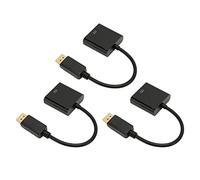 HUSHUI Adaptateur DisplayPort vers DVI 4K HD Pack de 3 pour Ordinateurs et Ordinateurs Portables en 1080P avec Connecteurs Plaqués Or