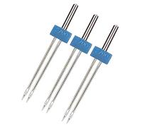 HUSHUI Aiguilles Doubles en Acier Inoxydable pour Machine à Coudre, 3 Pièces, Durables, pour Points Décoratifs, 2mm, 3mm, 4mm (Aiguille double machine 2MM-3 pièces/sac)