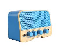 HUSHUI Amplificateur de Guitare électrique avec Effets de Nettoyage et D'overdrive à Double Canal pour Musiciens en Plein Air, Batterie Rechargeable de 2000 MAh (Bleu Ciel)