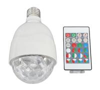 HUSHUI Ampoule de Lampe Boule Disco, Lumière Rotative Colorée pour Fête, Barre de Mariage, Boule Stroboscopique LED RGB, Matériau E27