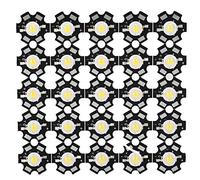 HUSHUI Ampoule de Projecteur à Perles LED, 25 Pièces, Source de Lumière à Puce 3W Haute luminosité pour éclairage Intérieur et Extérieur, Aluminium Durable (20000-25000K)