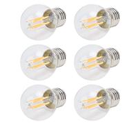 HUSHUI Ampoule LED à Filament, Lumière Chaude à intensité Variable, pour la Décoration de la Maison, 6 Pièces, 4W, Verre Transparent