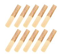 HUSHUI Anches de Clarinette en Bambou 10 Pièces, Anches de Saxophone 2.5 de Haute qualité pour une qualité Sonore Améliorée, Couleur Bois, Idéales pour les Musiciens