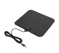 HUSHUI Antenne HDTV Intérieure TY28D avec Amplificateur de Signal pour Usage Domestique, Design Léger et élégant, Portée de 80 Miles, Noir, 135 G
