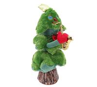 HUSHUI Arbre de Noël Chantant et Dansant, Jouet en Peluche Mignon pour la des Vacances, Intérieur et Extérieur |Sapin de Noël électrique 8 Chansons 18x18x37cm (Arbre de de souche de Saxophone)