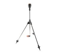 HUSHUI Arroseur sur Trépied, Outil D'arrosage de Pelouse Rotatif à 360 Degrés en Acier Inoxydable avec Hauteur et Angle Réglables, pour L'irrigation de Jardin, Cour, Pépinière, Serre