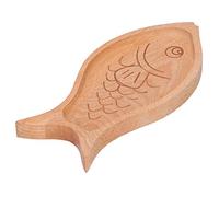 HUSHUI Assiette en Bois en Forme de Poisson, élégant Plateau à Dessert aux Fruits Multi-grains pour la Maison et le Restaurant, 9,8 X 4,7 Pouces, Matériau