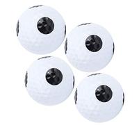 HUSHUI Balles D'entraînement de, 4 Pièces, Conception à Double Couche pour Une Précision et Une Distance Améliorées avec des Marquages à Points Noirs