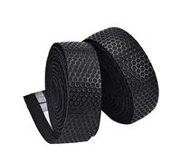 HUSHUI Bande de Guidon de Vélo Antidérapante, Absorption des Chocs, pour Vélo de Montagne et de Route, qualité Supérieure, 1 Paire avec Bouchons d'extrémité (Noir)