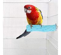 HUSHUI Barre à Griffes pour Animaux de Compagnie Perchoir Naturel pour Petits Oiseaux Tels Que Perroquets et Calopsittes en Minéral Non Toxique 13 Cm et 19,5 Cm (Bleu Petit)