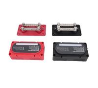 HUSHUI Barre de Bus Automobile, 2 PCS Terminal M8 Studs 48V 150a Bloc de Distribution D'alimentation avec des Faisceaux de Fil Négatifs pour le Yacht RV Marin, Base de PC, Performances