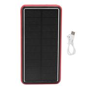 HUSHUI Batterie Externe Solaire 50 000 MAh en Alliage D'aluminium, Chargeur USB Portable avec éclairage LED, pour Camping en Plein Air, Urgence (Rouge)