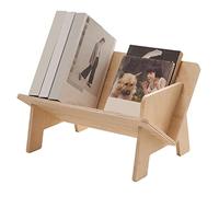 HUSHUI Bibliothèque Inclinée en Bois, Polissage Fin, Support Triangulaire en Forme de V pour Bureau et Dortoir, Caddie de Livres en Bois