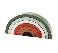 HUSHUI Blocs d'arc de Jouets Empilables en Bois pour Les Tout-Petits, Jeu éducatif, Empileur en Bois coloré et écologique (Taille Libre)